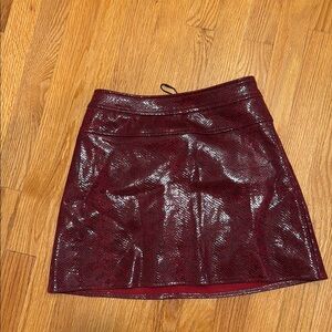 Red Mini Pencil Skirt for Night Out